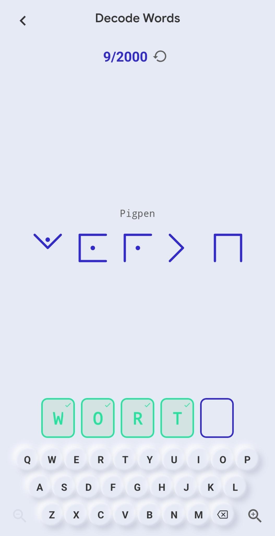 Decode Words game