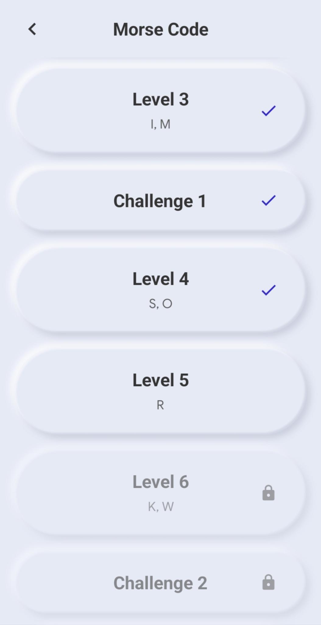 Morse Code levels
